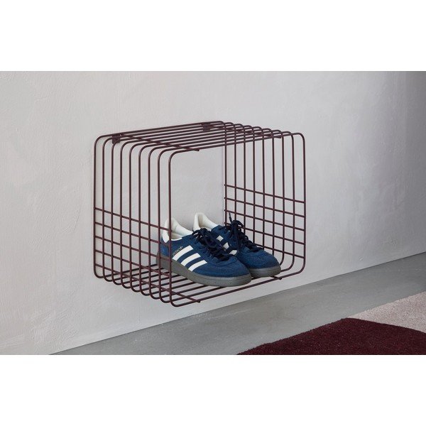 Raft burgundy etajat din metal 38 cm Wire – Mette Ditmer Denmark-image-4