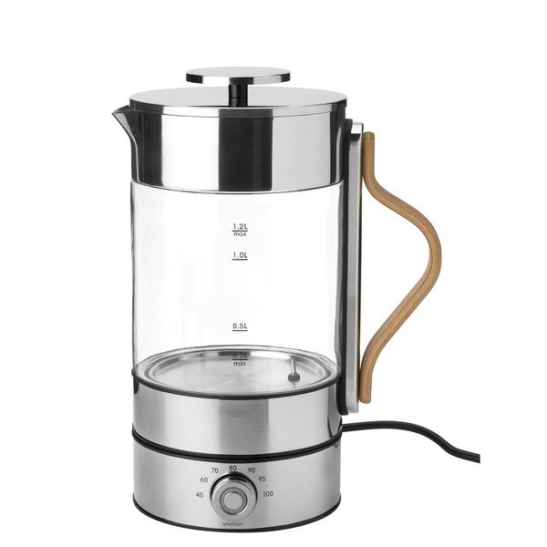 Ceainic electric argintiu din sticlă 1,2 l Emma – Stelton