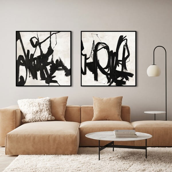 Tablou pictat manual 100x100 cm Playblack 2 - Malerifabrikken-image-3