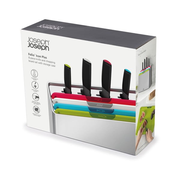 Set de tocătoare și cuțite cu suport 10x32 cm Folio Icon Plus – Joseph Joseph-image-4