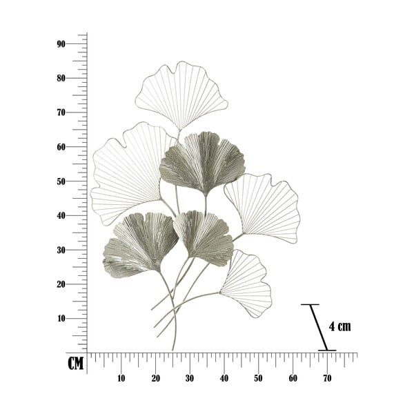 Decorațiune suspendată metalică Mauro Ferretti Goxy Silver, 62 x 86 cm, argintiu-image-2