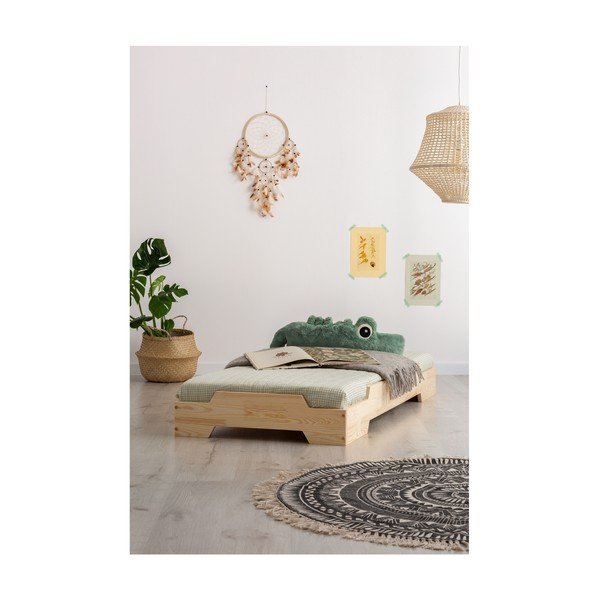 Pat din lemn de pin pentru copii Adeko BOX 8, 70 x 140 cm-image-1