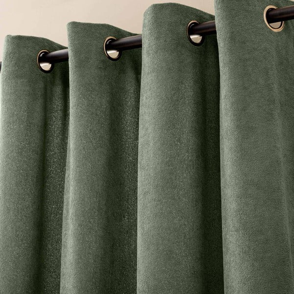 Draperie verde din material bouclé 140x260 cm Winona – douceur d'intérieur-image-2