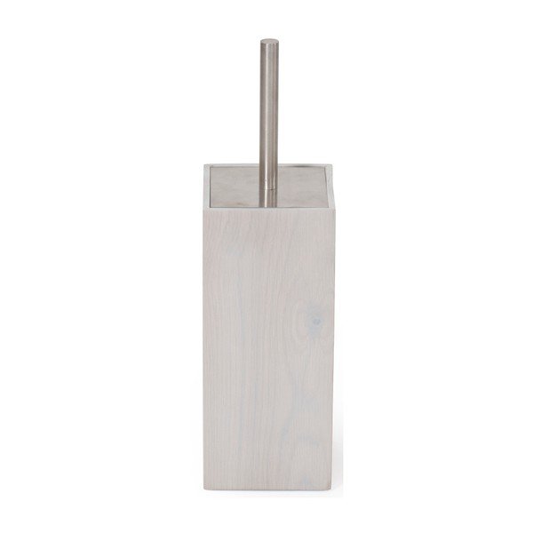 Perie WC cu sport din lemn de stejar Wireworks Mezza, gri-image-1