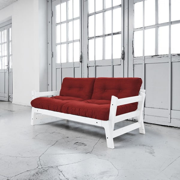 Canapea extensibilă Karup Step White/Passion Red