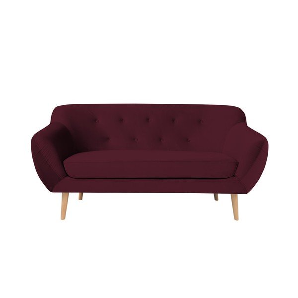 Canapea cu 2 locuri Mazzini Sofas AMELIE, vișiniu