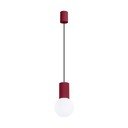 Lustră burgundy cu abajur din sticlă ø 12 cm Orbital – Sollux