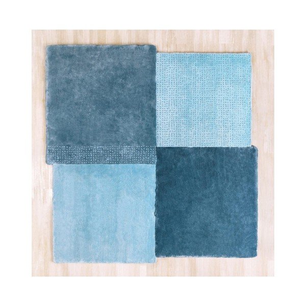 Covor EMKO Over Square, 250 x 260 cm, albastru-image-1