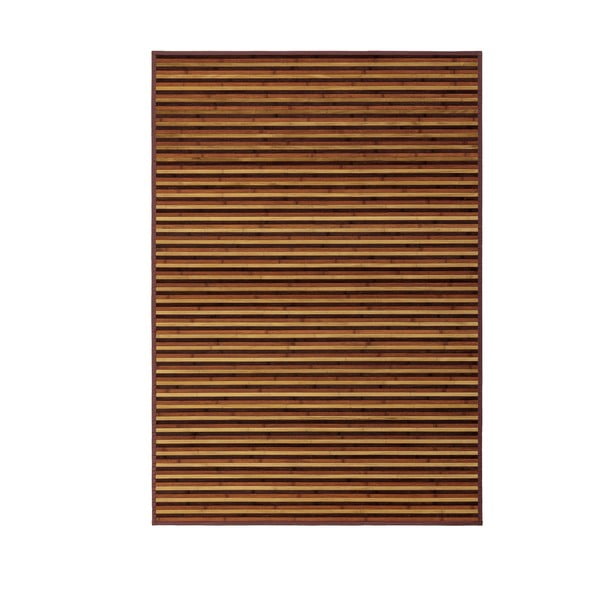 Covor galben muștar/maro din bambus 140x200 cm – Casa Selección