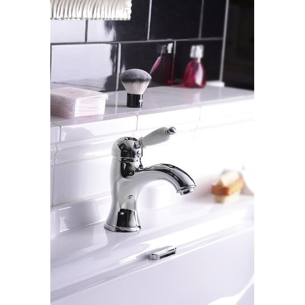 Baterie argintie pentru chiuvetă înaltă Kirké White – Sapho-image-1