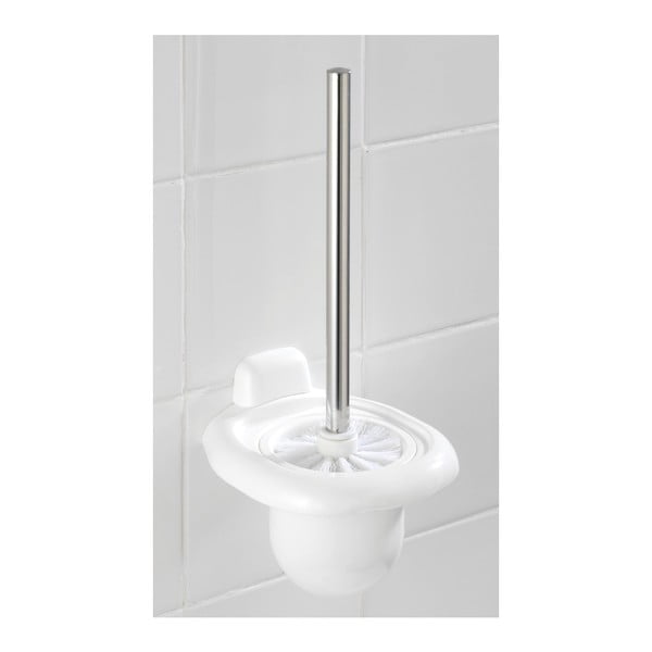 Perie de WC albă de montat pe perete din plastic Pure – Wenko-image-2