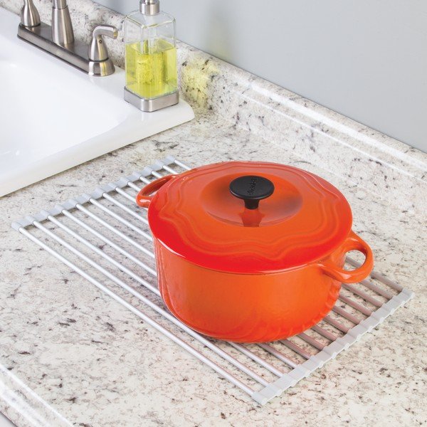 Scurgător de vase argintiu din aluminiu Metro – iDesign-image-4