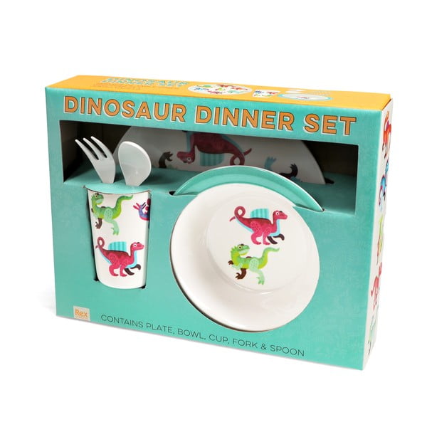 Set de veselă pentru copii 5 buc. Baby Dinos – Rex London-image-2