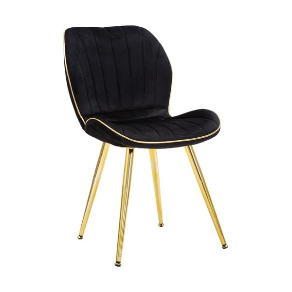 Set 2 scaune tapițate de dining Mauro Ferretti Paris, negru