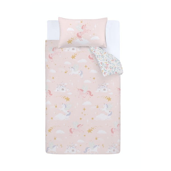 Lenjerie de pat pentru copii pentru pat de o persoană 135x200 cm Fairytale Unicorn – Catherine Lansfield