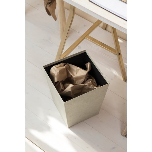 Coș de gunoi bej Sofia Canvas Paper Laminate – Bigso-image-4
