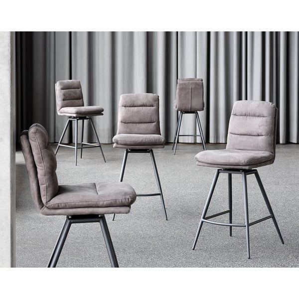 Scaun bar Canett Uri, gri închis-image-1