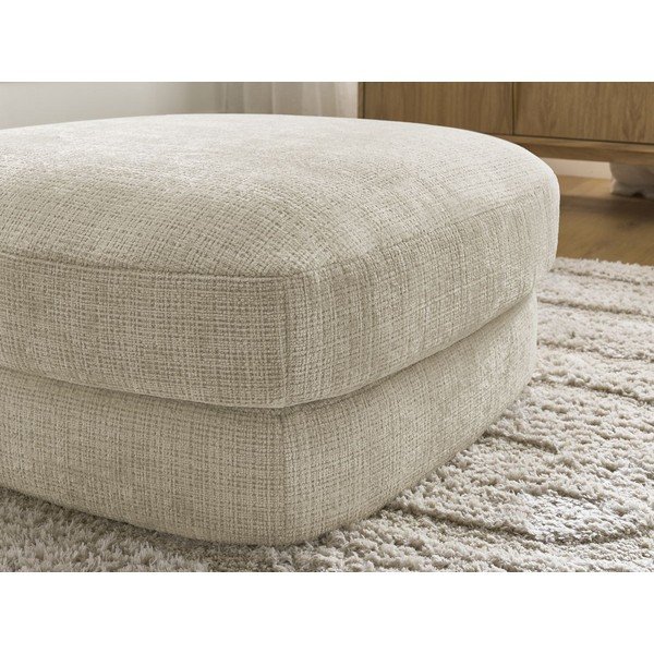 Taburet bej cu tapițerie din chenille Leonore – Bobochic Paris-image-4