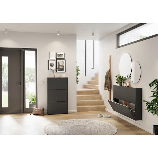 Pantofar gri antracit cu deschidere înclinată 71x127x22 cm Ameca – Germania-image-4