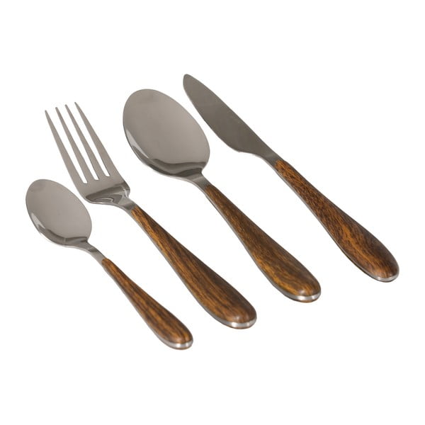 Tacâmuri maro/argintiu din oțel inoxidabil 24 buc. – Ixia-image-2