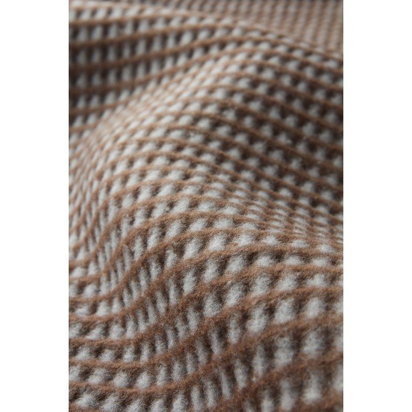 Pătură maro din amestec de bumbac 140x180 cm Uniwaffle – Euromant-image-2