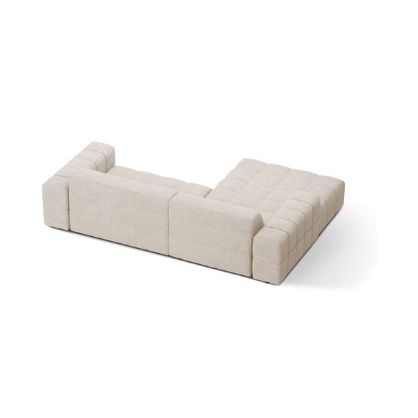 Colțar crem cu tapițerie din chenille (cu colț pe partea stângă/cu șezlong) Chicago – Cosmopolitan Design-image-2