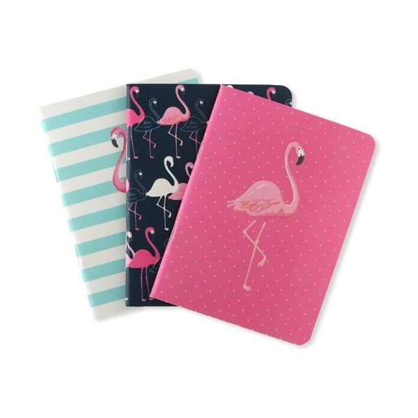 Set 3 agende Go Stationery Flamingo