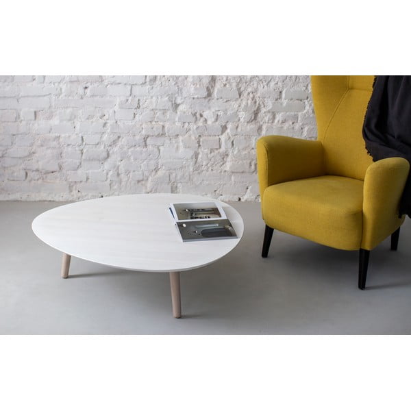 Măsuță de cafea din lemn de frasin Ragaba Contrast Pick, alb-image-2