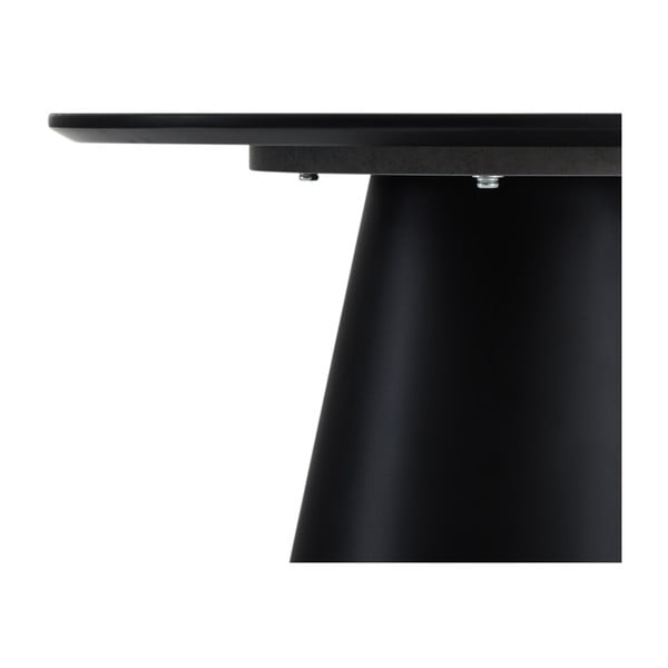 Măsuță de cafea neagră/gri închis cu blat cu aspect de marmură ø 60 cm Tango – Furnhouse-image-1