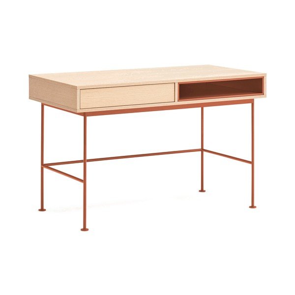 Birou cu blat cu aspect de lemn de stejar 60x120 cm Yoko – Teulat-image-2