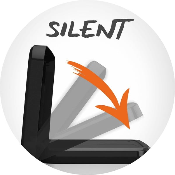 Coș de gunoi argintiu cu pedală din plastic 40 l Paso – Rotho-image-3