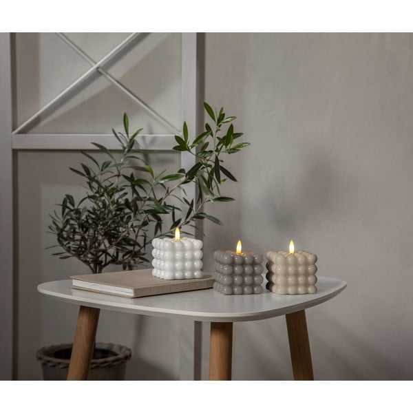 Lumânare LED din ceară albă Star Trading Flamme Dot, înălțime 9,5 cm-image-3