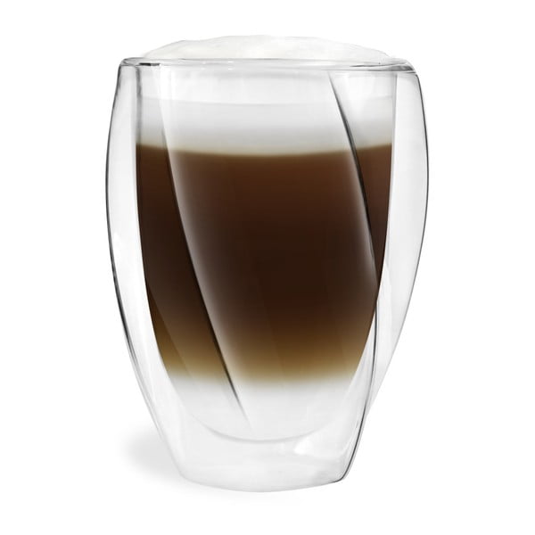 Set 2 pahare cu perete dublu Vialli Design Latte, 300 ml-image-1