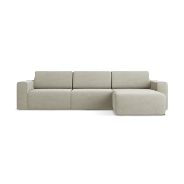Colțar modular bej (cu colț pe partea dreaptă) Kalea – Makamii