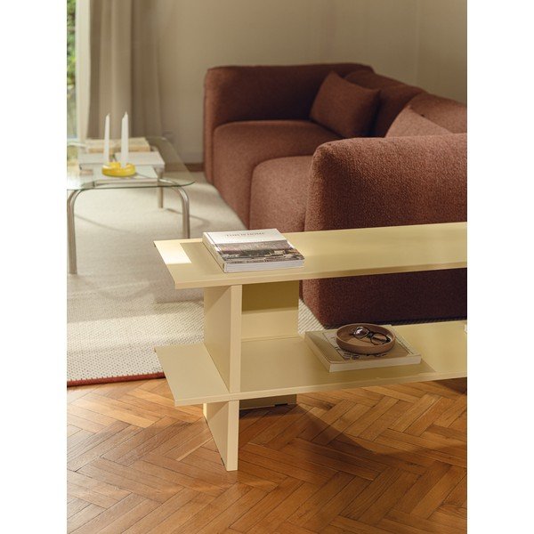 Etajeră galbenă din metal 160x57x37 cm Hes – noo.ma-image-4