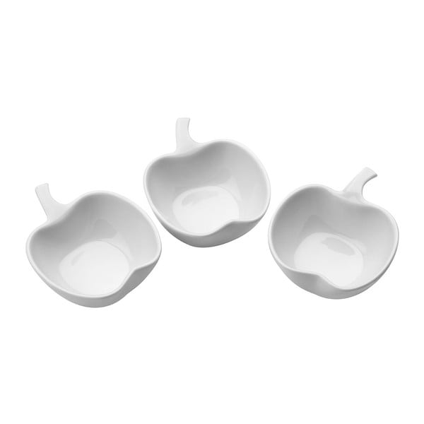 Set 3 boluri servire porțelan Premier Housewares Apple Shape