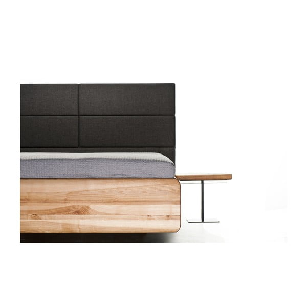 Pat din lemn de frasin tratat cu ulei Mazzivo Boxspring, 120 x 210 cm-image-2