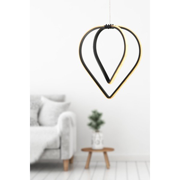 Lustră neagră LED din metal ø 33 cm Pars – Squid Lighting-image-1