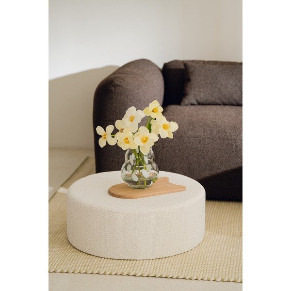 Vază albă din sticlă lucrată manual (înălțime 22 cm) Dam – noo.ma-image-4