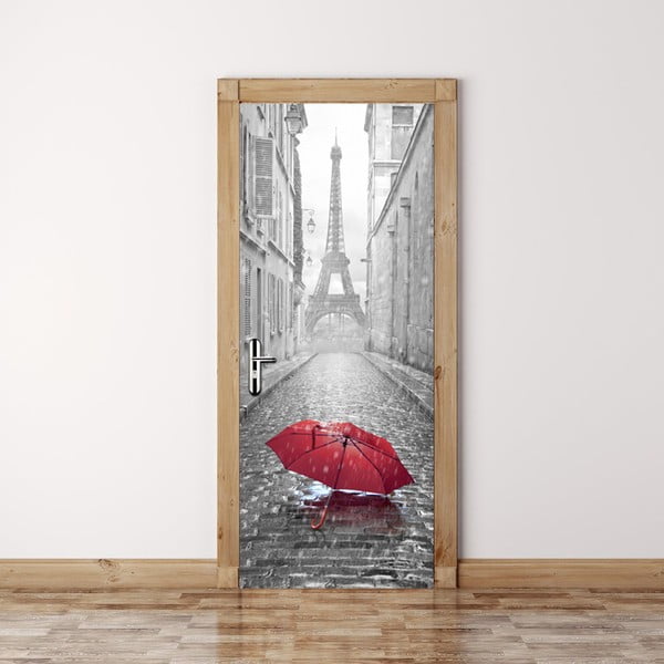 Tapet pentru ușă Walplus Eiffel Tower Umbrella, 88 x 200 cm