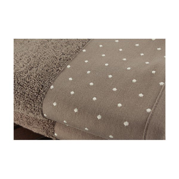 Set 2 prosoape din bumbac Patricia Brown, 50 x 90 cm, maro-image-1