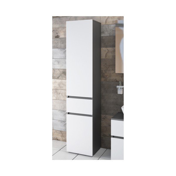 Dulap de baie alb înalt/îngust 38x180 cm Wisla – Støraa-image-4