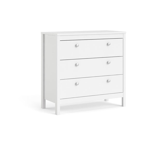 Comodă albă joasă 82x80 cm Madrid – Tvilum-image-3