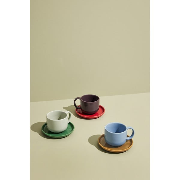 Ceașcă verde/crem din gresie Amare – Hübsch-image-2