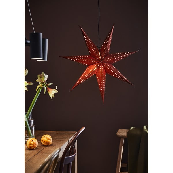 Decorațiune luminoasă roșie ø 75 cm  cu model de Crăciun Embla – Markslöjd-image-1