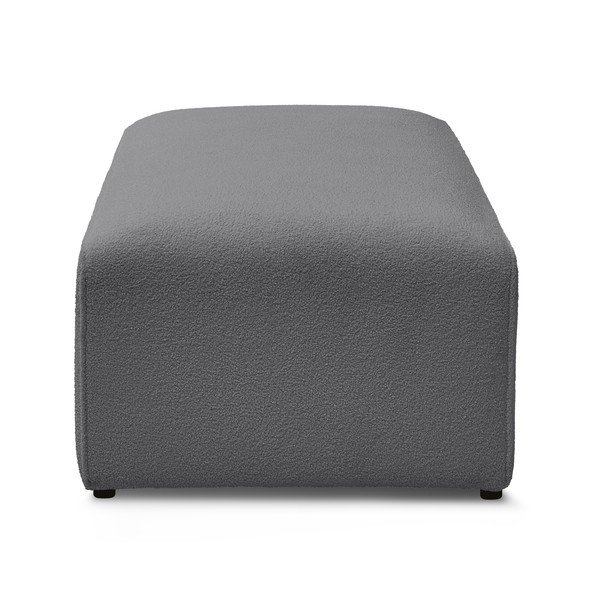 Taburet modular gri închis cu tapițerie din țesătură bouclé Megeve – Bobochic Paris-image-3