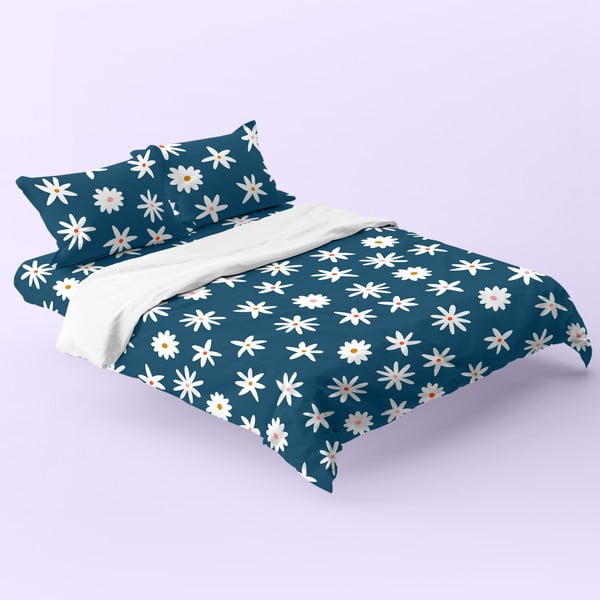 Husă de pilotă albastră pentru pat dublu 200x200 cm Margaret – Aware-image-1