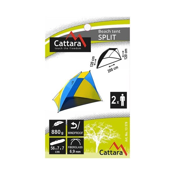 Cort pentru plajă Cattara Split, albastru - galben-image-2