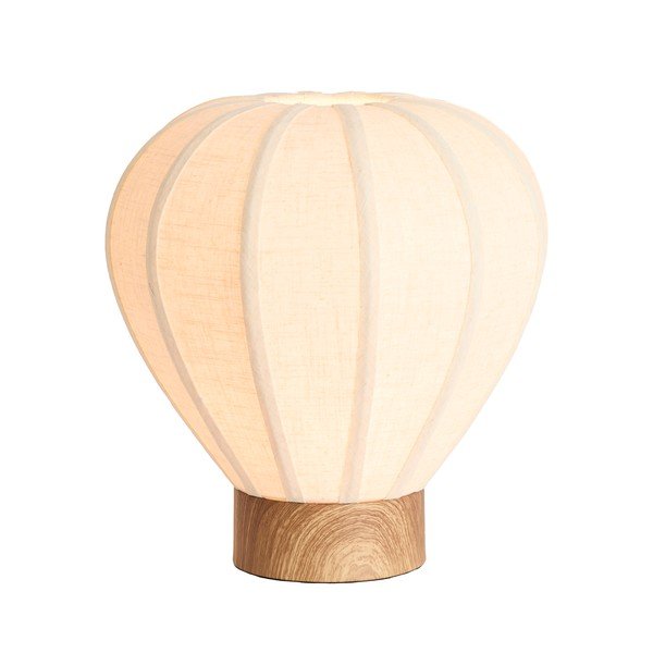 Veioză crem din metal cu abajur textil (înălțime 36 cm) Kyzo – Light & Living-image-1
