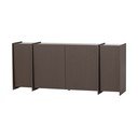 Comodă maro închis cu aspect de lemn de frasin 200x85x44 cm Brock – WOOOD